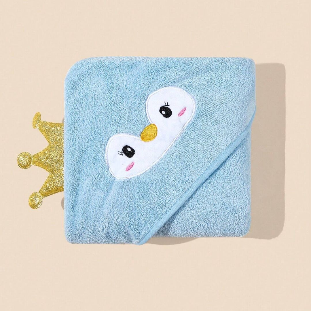 CAPE DE BAIN POUR BÉBÉ - PINGOUIN - Bébé Mère Veille