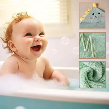 SORTIE DE BAIN BÉBÉ DINOSAURE - Bébé Mère Veille