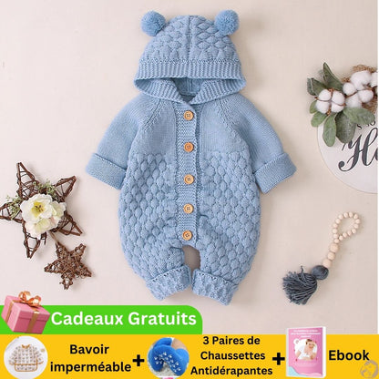 BABYSMYLE™ | Barboteuse à capuche - Bébé Mère Veille