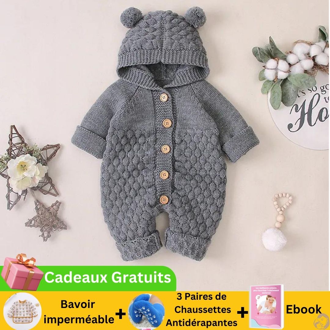 BABYSMYLE™ | Barboteuse à capuche - Bébé Mère Veille