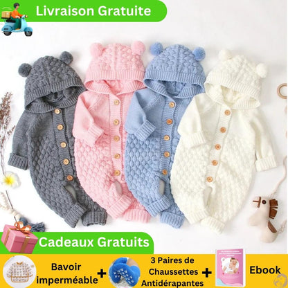 BABYSMYLE™ | Barboteuse à capuche - Bébé Mère Veille