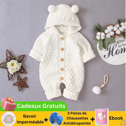 BABYSMYLE™ | Barboteuse à capuche - Bébé Mère Veille